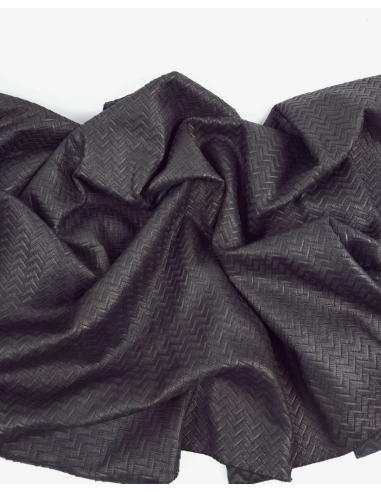 Black Braided Laminated Soft Leather