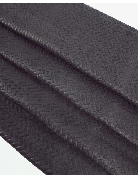 Black Braided Laminated Soft Leather