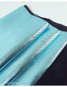 Blue Metallic Perforated Soft Leather
