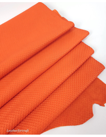 Carrot Fish Scale Soft Leather
