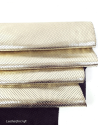 Champagne Metallic Perforated Soft Leather