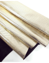Champagne Metallic Perforated Soft Leather