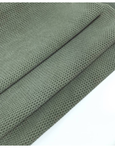 Dusty Olive NIT TT Pattern Perforated Soft Leather