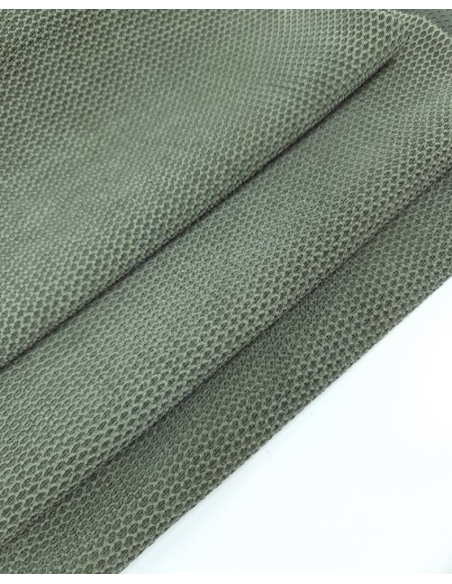 Dusty Olive NIT TT Pattern Perforated Soft Leather