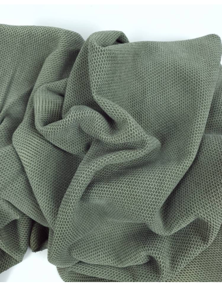 Dusty Olive NIT TT Pattern Perforated Soft Leather