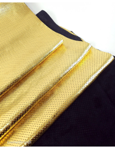 Gold Metallic Perforated Soft Leather
