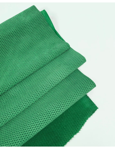 Pine Green NIT TT Pattern Perforated Soft Leather