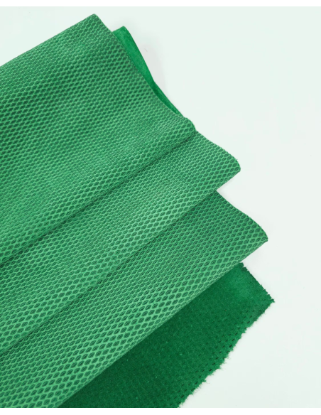 Pine Green NIT TT Pattern Perforated Soft Leather