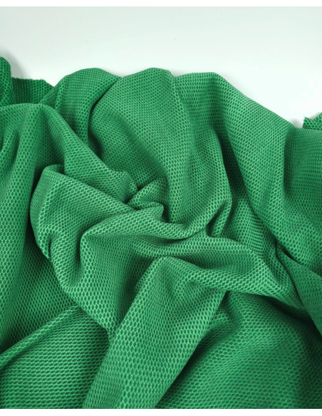 Pine Green NIT TT Pattern Perforated Soft Leather