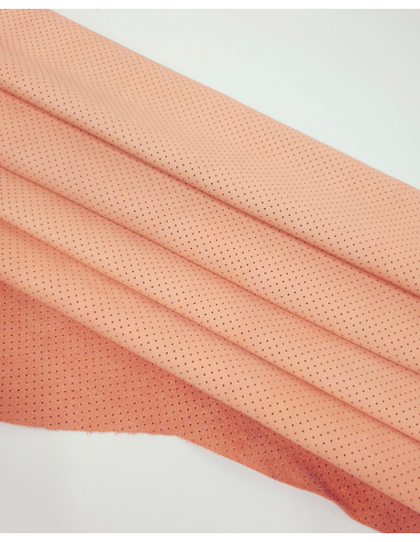 Shrimp Pattern Perforated Soft Leather