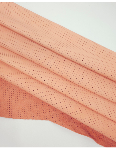Shrimp Pattern Perforated Soft Leather