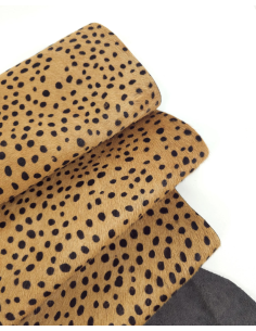 Baby Cheetah Cavalino Calfskin Hair on Hide Leather ( Animal Print) Leather