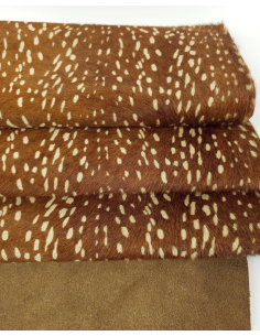 Polka Deer Hair on Hide Leather 2