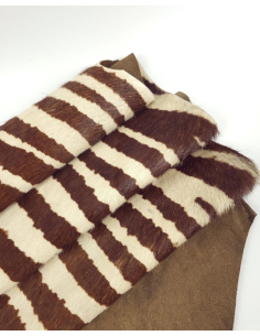 Jungle Zebra Cavallino Calfskin Hair on Hide