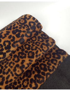 Chipmunk Jaguar Cavallino Calfskin Hair on Hide Leather (Animal Print)