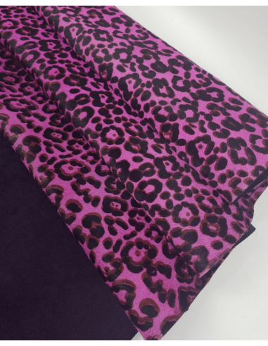 Pink Jaguar Cavallino Calfskin Hair on Hide Leather (Animal Print)
