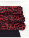 Red Jaguar Cavallino Calfskin Hair on Hide Leather (Animal Print)