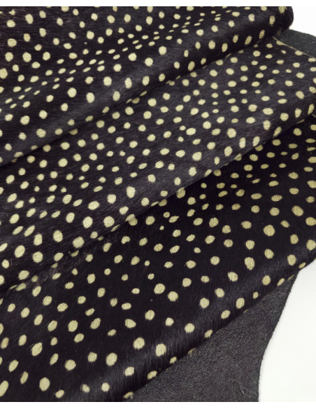 Dot Print Cavallino Calfskin Hair on Hide Leather
