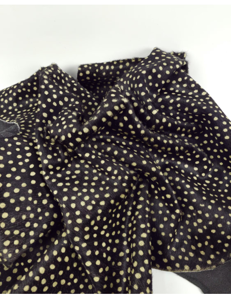 Dot Print Cavallino Calfskin Hair on Hide Leather