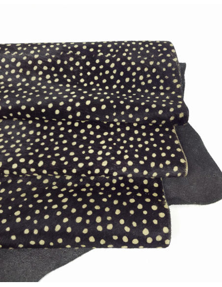 Dot Print Cavallino Calfskin Hair on Hide Leather