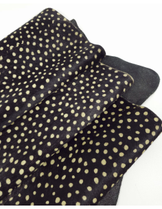 Dot Print Cavallino Calfskin Hair on Hide Leather