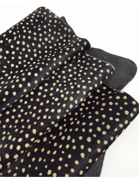Dot Print Cavallino Calfskin Hair on Hide Leather