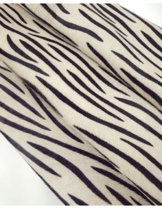 Zebra Cavallino Calfskin Hair on Hide Leather 2