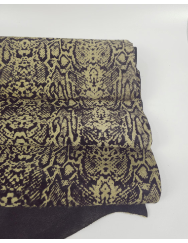 Snake Cavallino Calfskin Hair on Hide Leather (Animal Print)