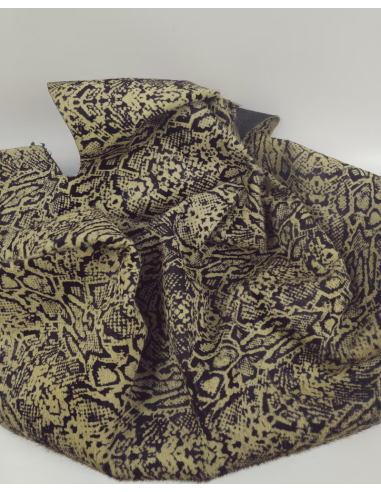 Snake Cavallino Calfskin Hair on Hide Leather (Animal Print)