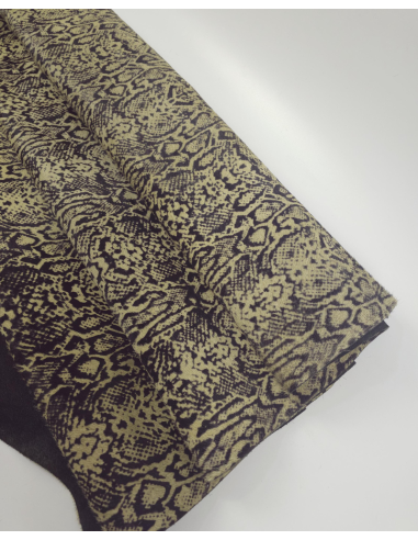 Snake Cavallino Calfskin Hair on Hide Leather (Animal Print)