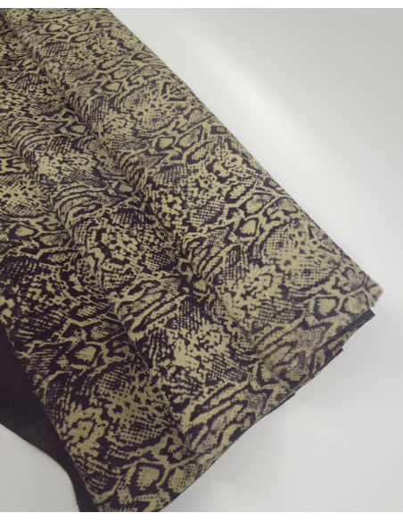 Snake Cavallino Calfskin Hair on Hide Leather (Animal Print)