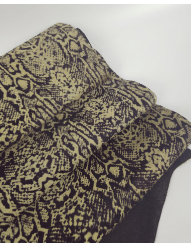 Snake Cavallino Calfskin Hair on Hide Leather (Animal Print)