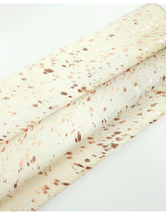 Acid Washed White Rose Gold Cowhide Leather 2