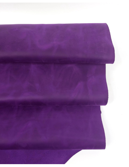 Purple Magic Oil Pull Up Soft Vintage Waterproof Leather