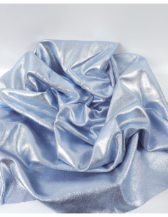 Light Blue Simba Suede Glitter Leather