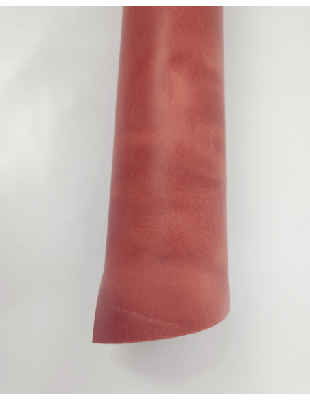 Coral Crazy Horse V2 Vintage Pull Up Rustic Thick Leather