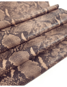 Old Rose and Black Snaktonics Crackled Snake Pattern Relief Leather