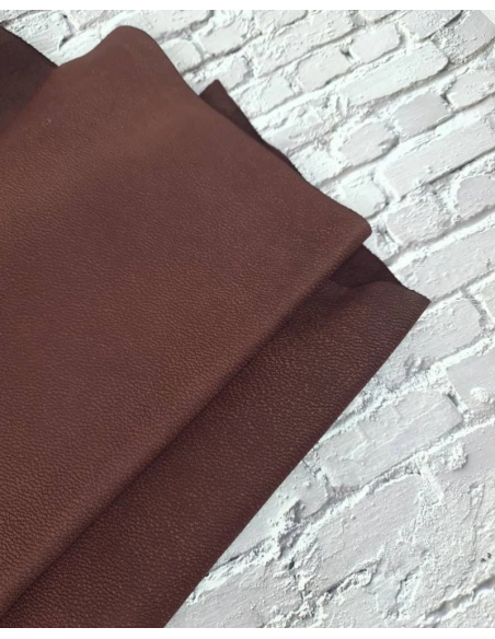Decadent Chocolate Jaipur Embossed Milled Very Soft Nubuck Leather