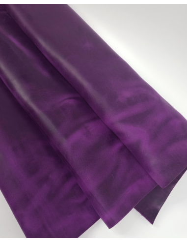 Bright Violet Crazy Horse V2 Vintage Pull Up Rustic Thick Leather