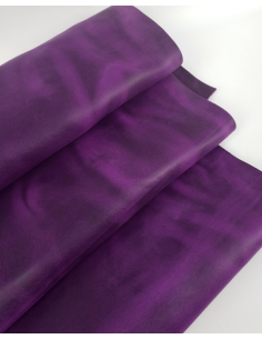 Bright Violet Crazy Horse V2 Vintage Pull Up Rustic Thick Leather 2