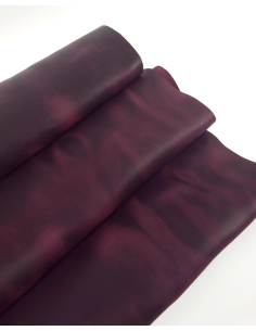 Burgundy Crazy Horse V2 Vintage Pull Up Rustic Thick Leather 2