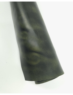 Rifle Green Crazy Horse V2 Vintage Pull Up Rustic Thick Leather