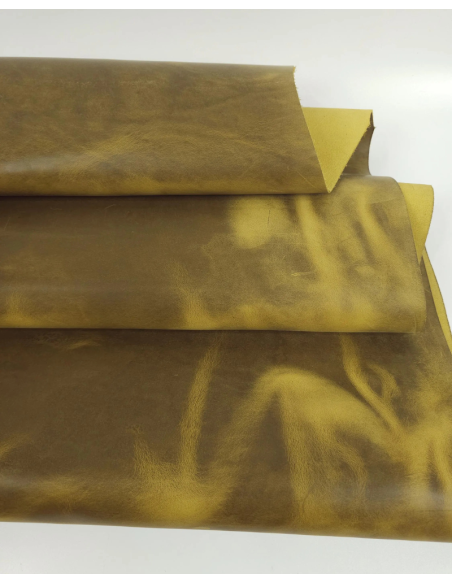 Golden Brown Crazy Horse V2 Vintage Pull Up Rustic Thick Leather