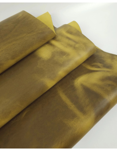 Golden Brown Crazy Horse V2 Vintage Pull Up Rustic Thick Leather 2