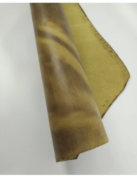 Gold Flake Crazy Horse V2 Vintage Pull Up Rustic Thick Leather