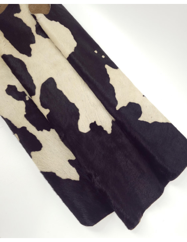 Black Brindle Hair on Hide Leather