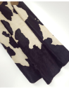 Black Brindle Hair on Hide Leather