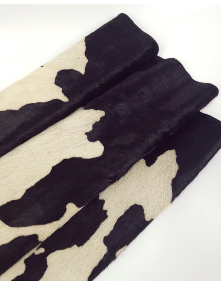 Black Brindle Hair on Hide Leather