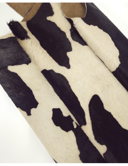 Black Brindle Hair on Hide Leather