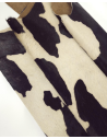 Black Brindle Hair on Hide Leather